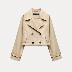 Zara Women's Tan Cropped Jacket